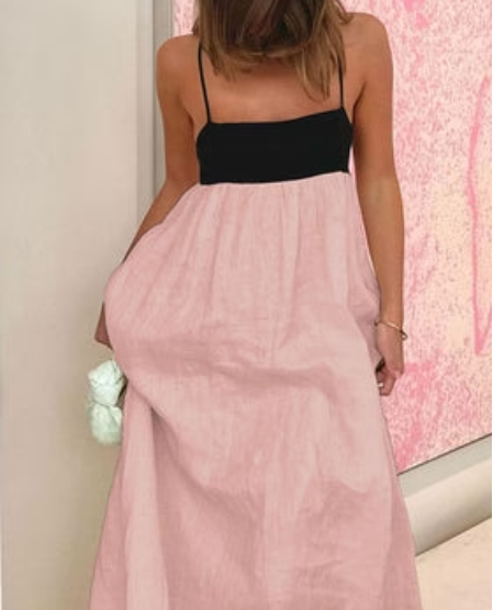 Levoire | Combinaison À Bretelles De Blocs De Couleurs Pour Les Enfants Rosa