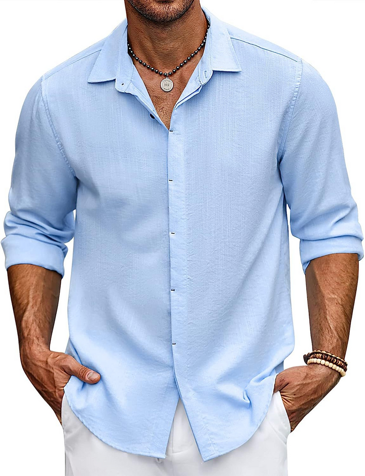 Levoire | Shirt Manches Courtes FR Homme En Coupe Ample Bleu clair