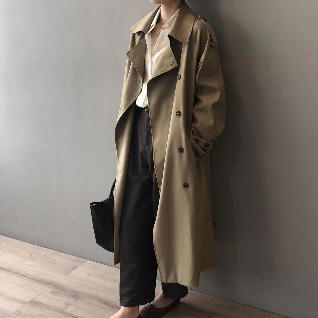 Levoire | Manteau Trench Long Pour Femmes Avec Une Coupe Grande Taille Et Double Boutonnage