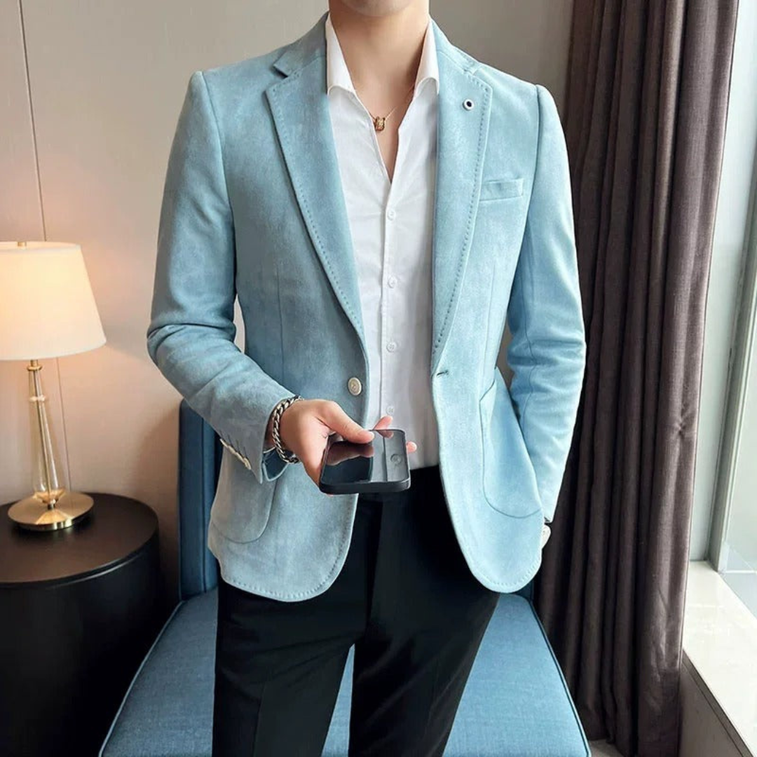 Levoire | Moderne Pour - Hommes - Coupe Ajustée Bleu Clair