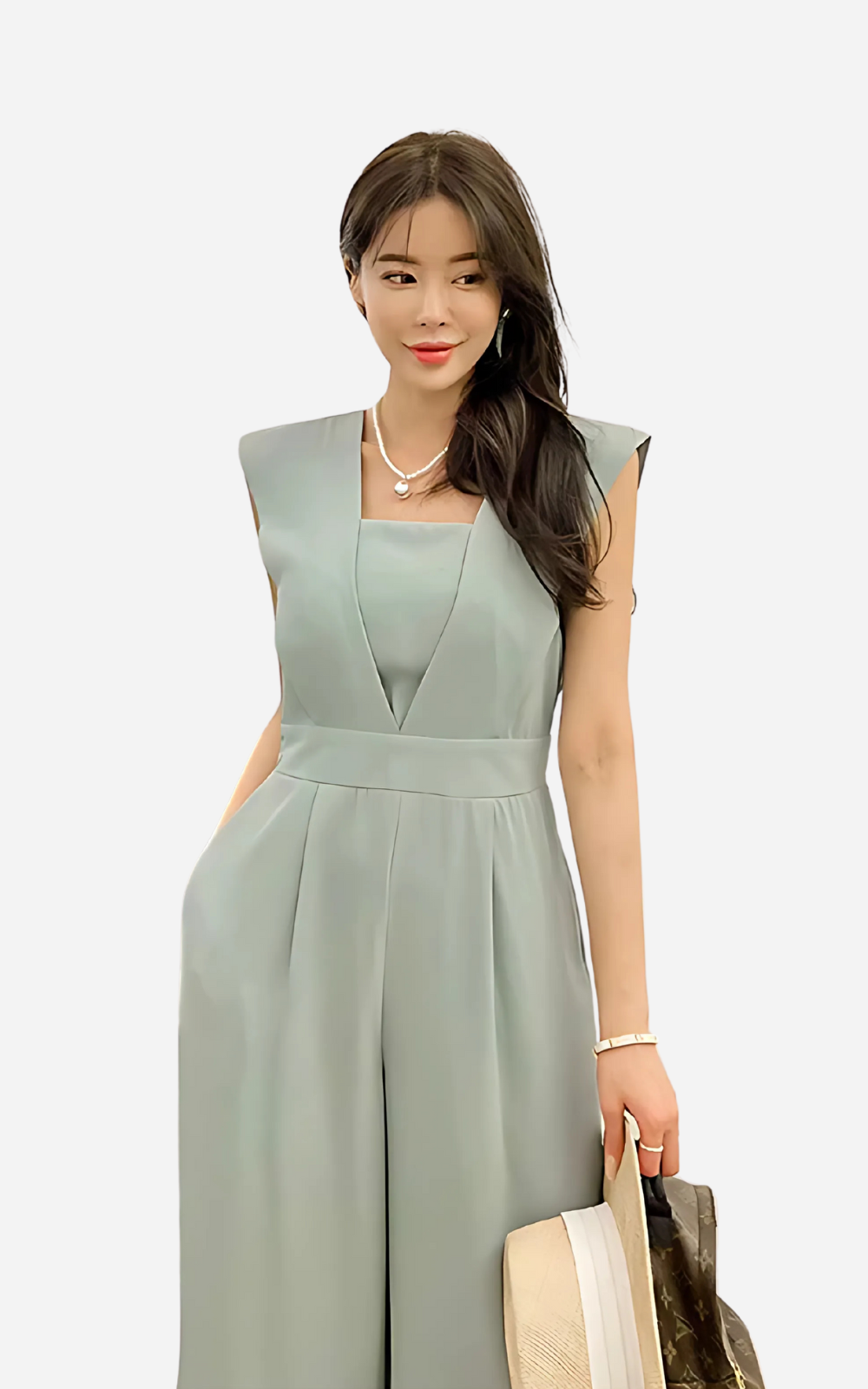 Levoire | Long Light Green Elegant Stylish And Feminine