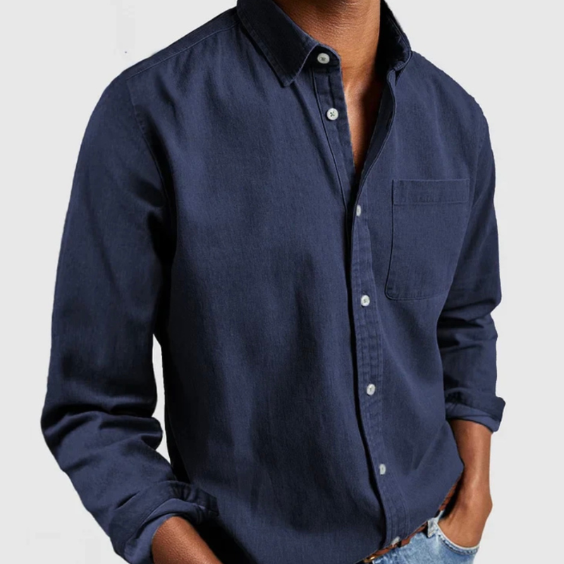 Levoire | Chemise En Denim Pour Hommes Bleu