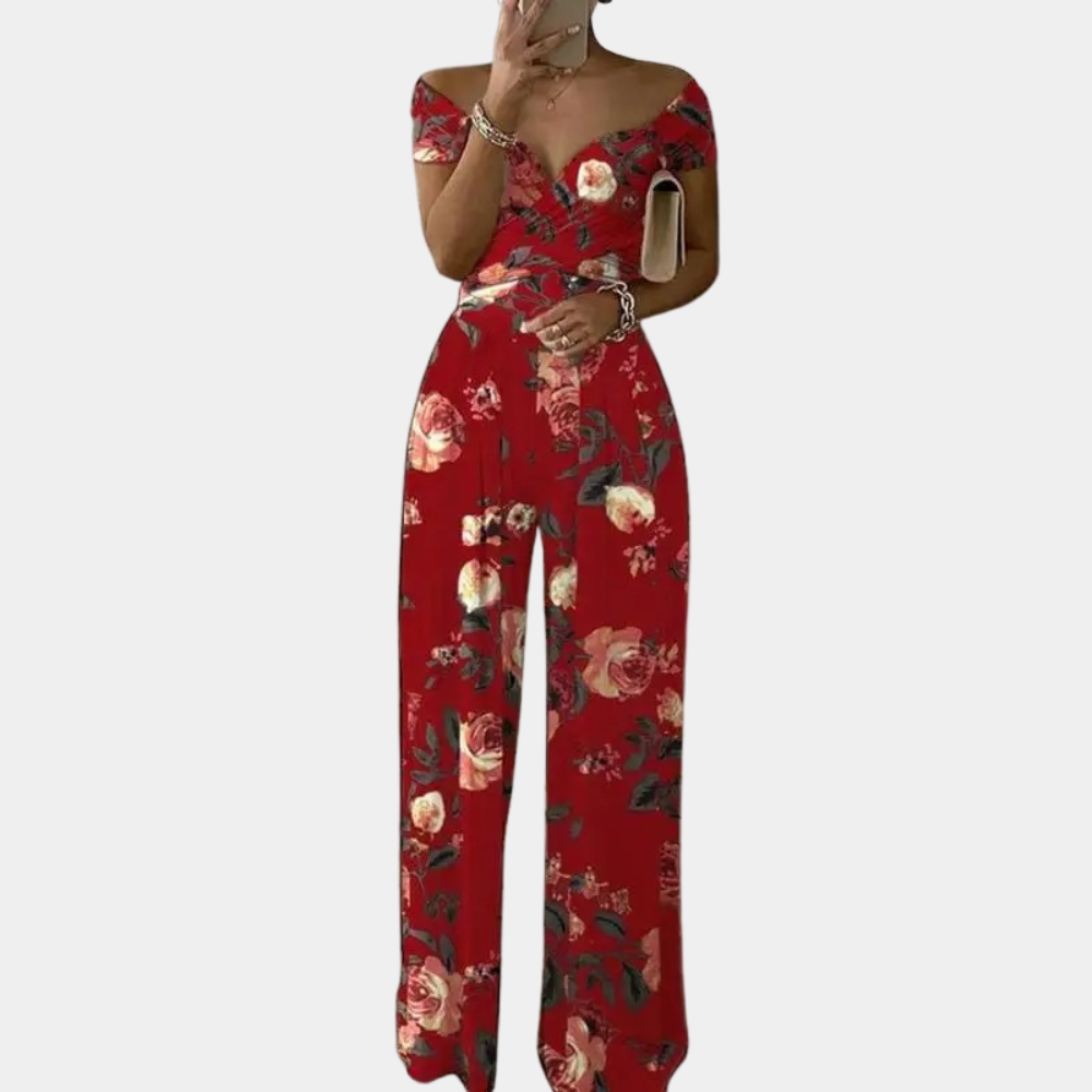 Levoire | Femmes Combinaison Off Shoulder Élégante Combinaison pour Femmes Rot