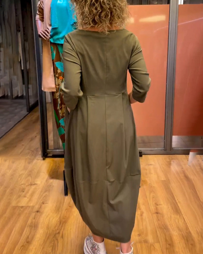 Levoire | Robe flatteuse pour femmes avec col rond élégante pour femmes