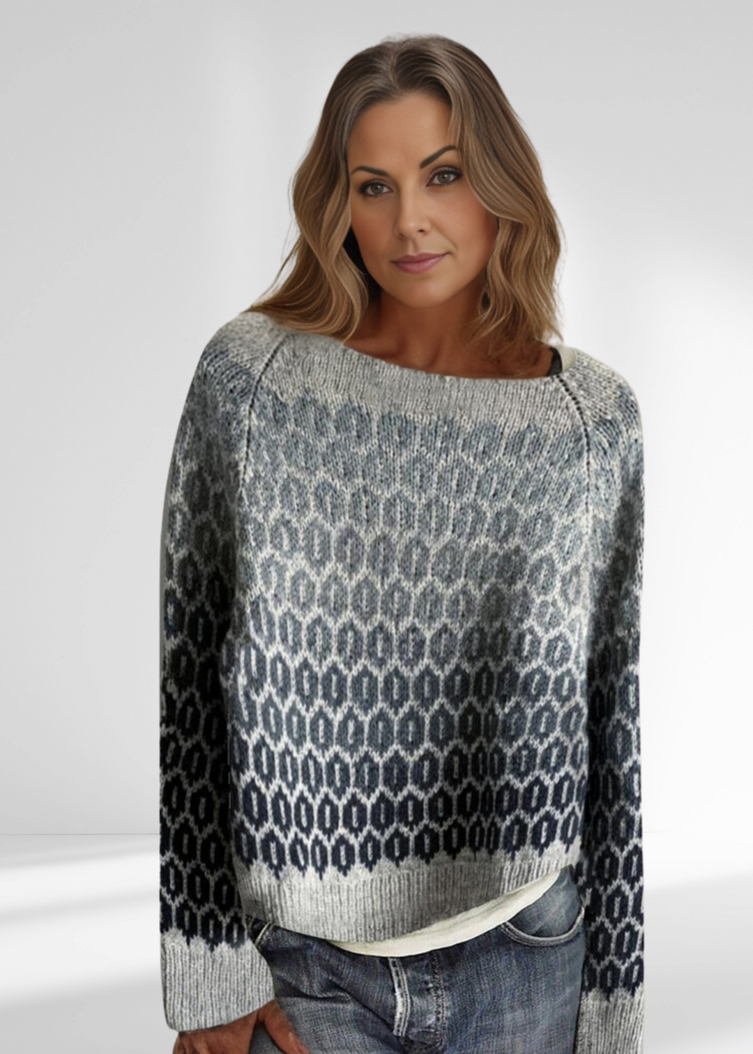 Levoire | Pull Gris Avec Des Détails Luxueux Gris