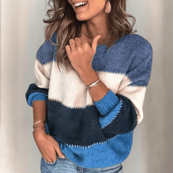 Levoire | Paski Sweatshirt Bleu