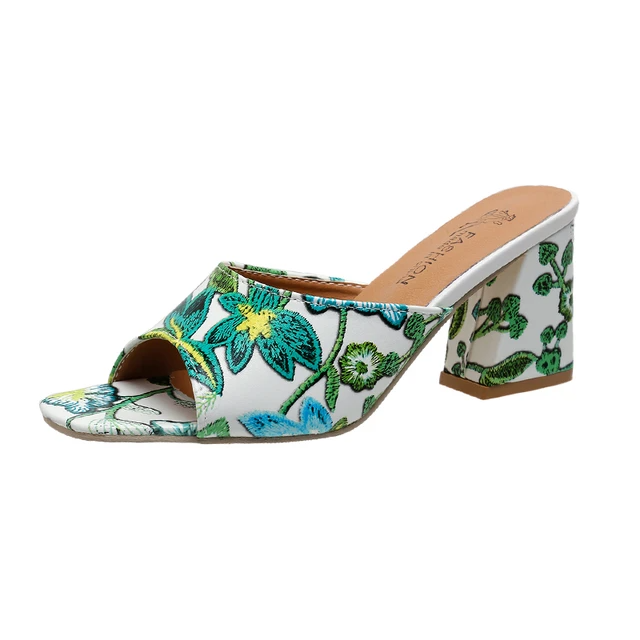 Levoire | Sandales De Designer À Semelle Compensée Élevée Vert 35