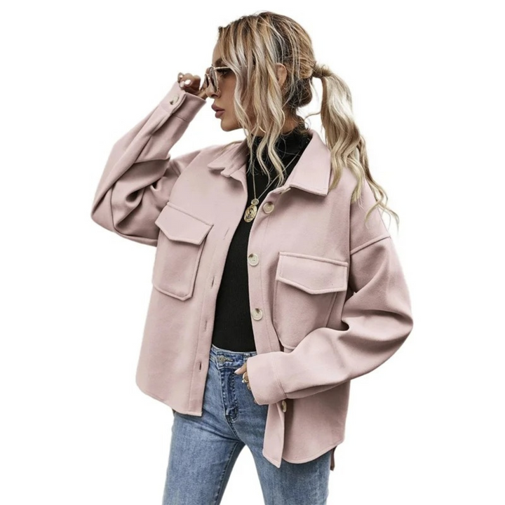Levoire | Veste Boutonnée Avec Poches Poitrine Pour Femmes Rosa