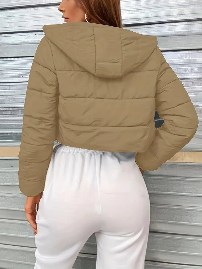 Levoire | Veste Parka Cropped À Capuche Pour Femmes