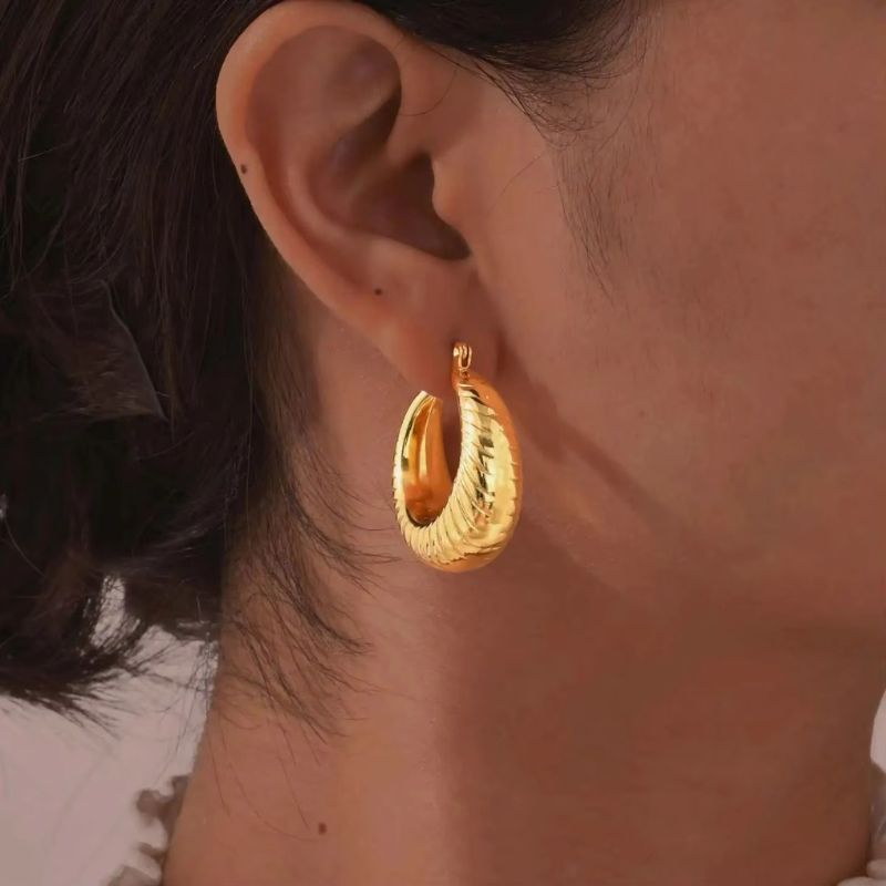 Levoire | Boucles D'Oreilles Kulta Hoop Avec Structure
