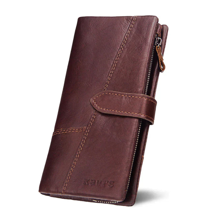 Levoire | Classique Portefeuille En Cuir Rfid Pour Un Voyage En Toute Sécurité Marron foncé
