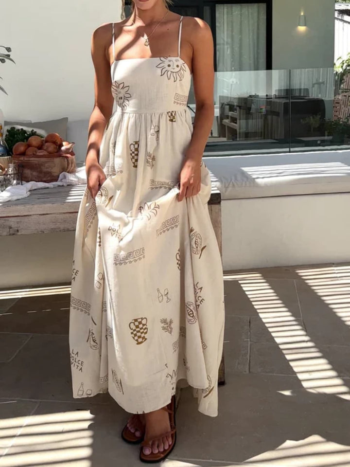 Levoire | Maxi-robe dos nu à bretelles spaghetti