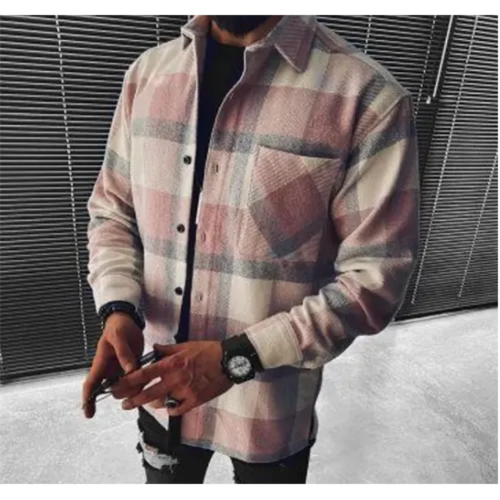 Levoire | Chemise à boutons à carreaux à manches longues