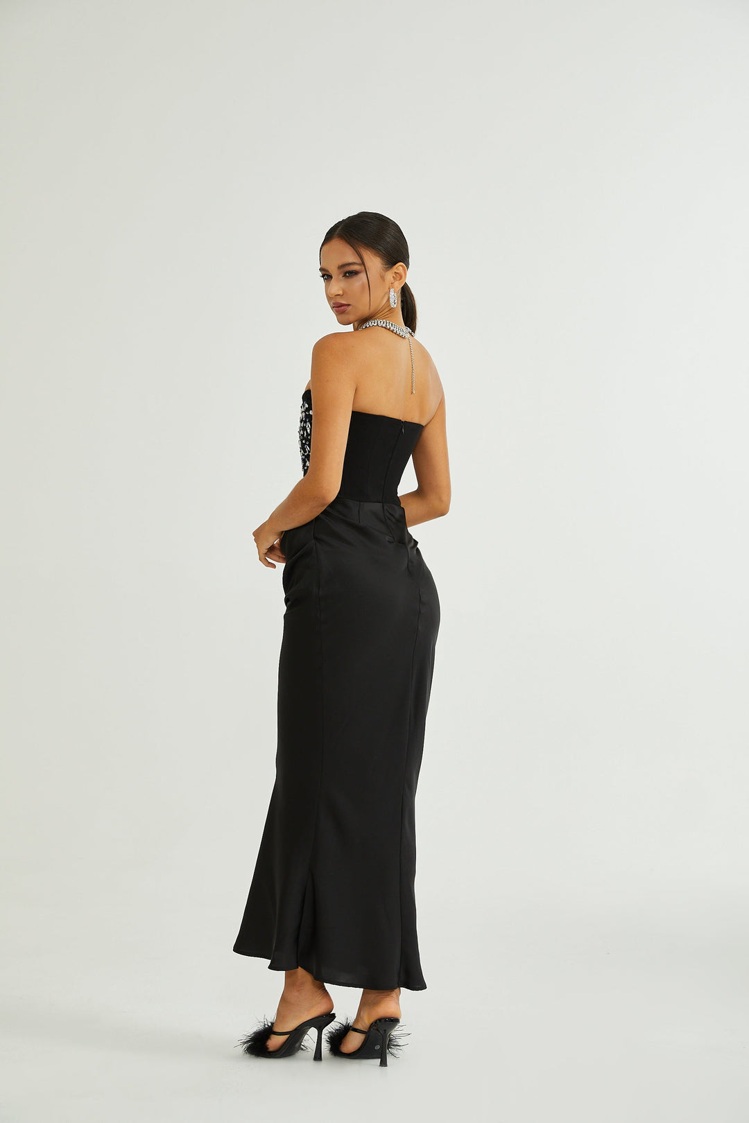 Levoire | Robe Maxi Ornée De Cristaux