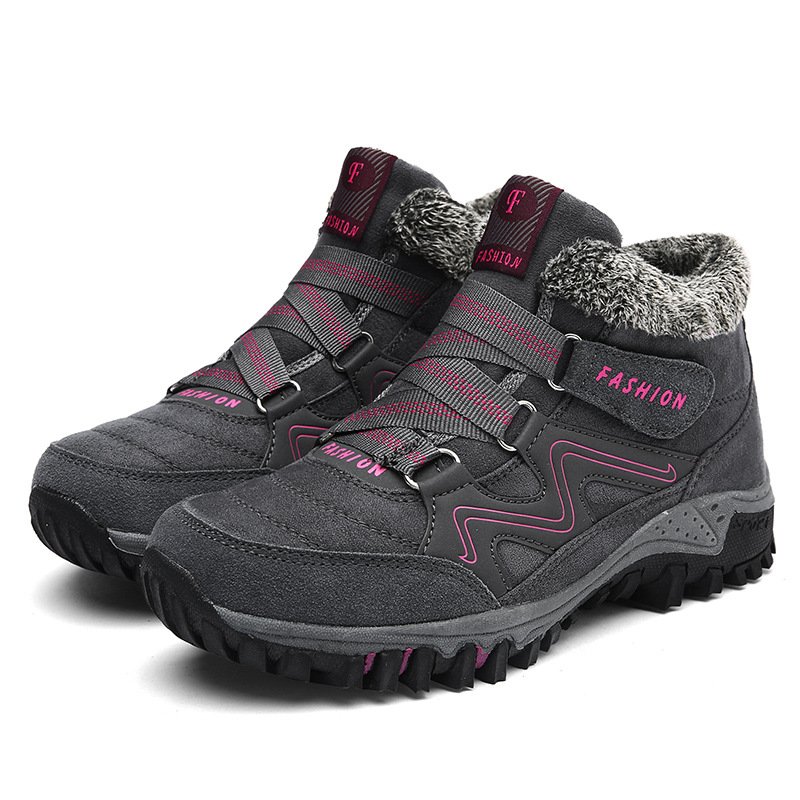 Levoire | Bottes chaudes et tendance, avec une semelle antidérapante Gris rose