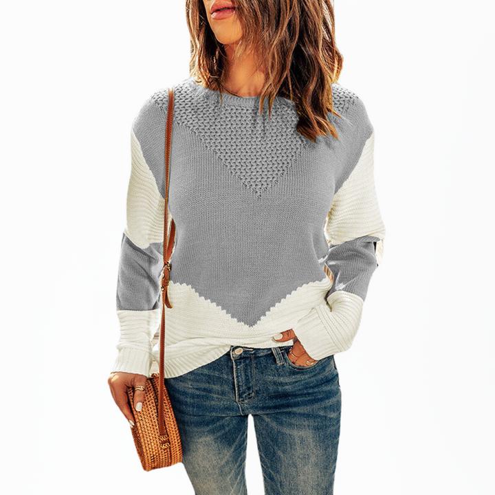 Levoire | Pull-Over Oversized À Manches Longues Avec Col Rond Gris