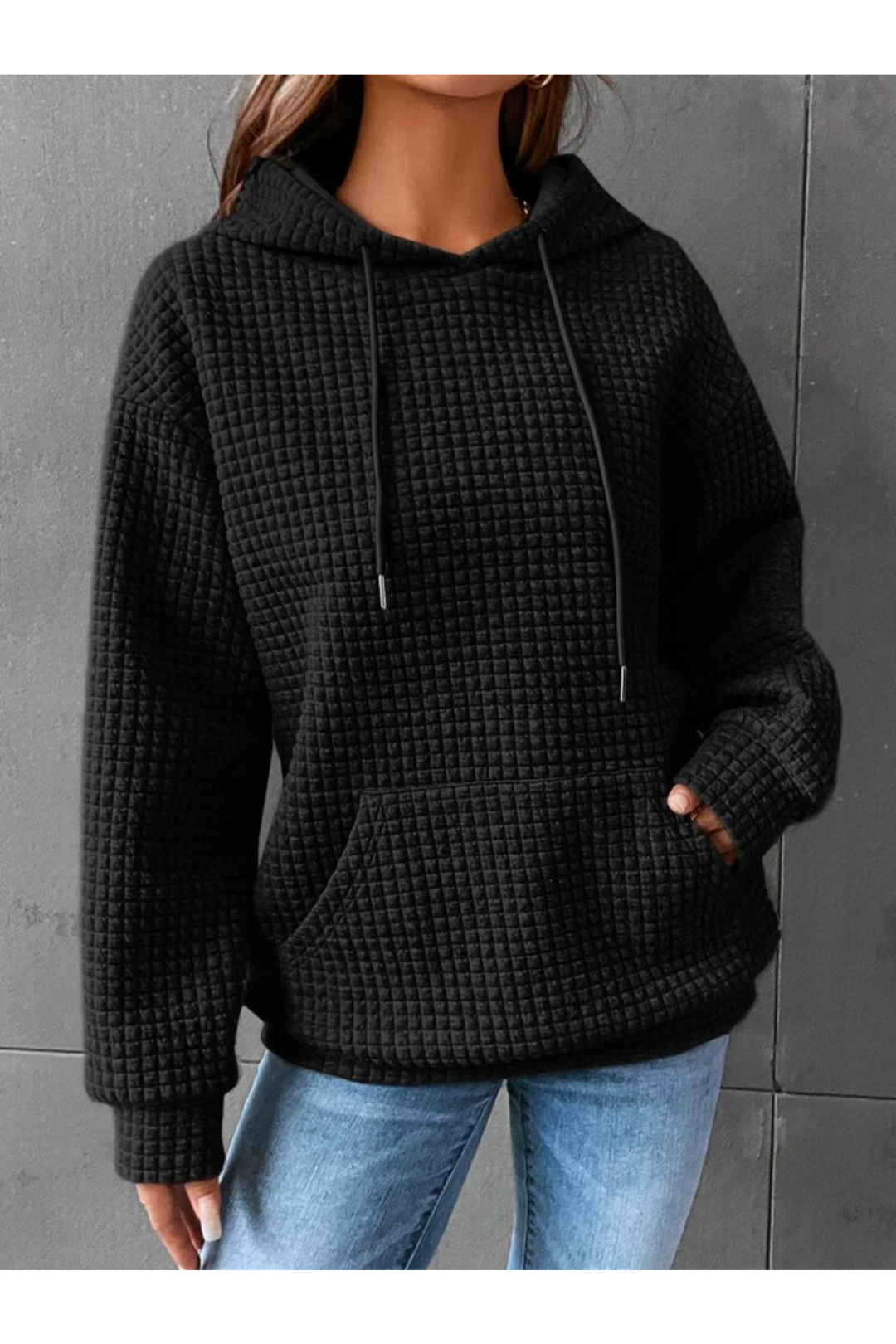 Levoire | Chauffe Pullover Femmes Capuche Noir