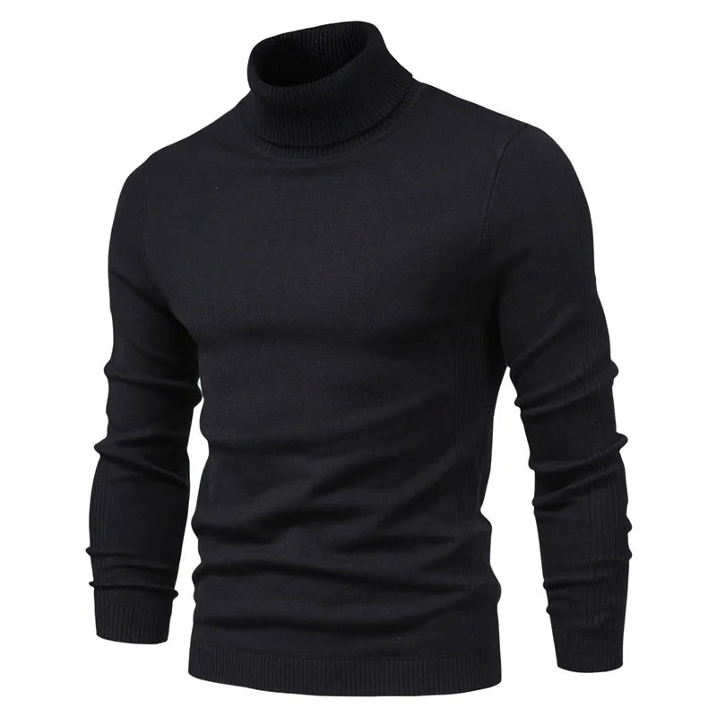 Levoire | Pull À Col Roulé Décontracté Pour Hommes Bleu marine