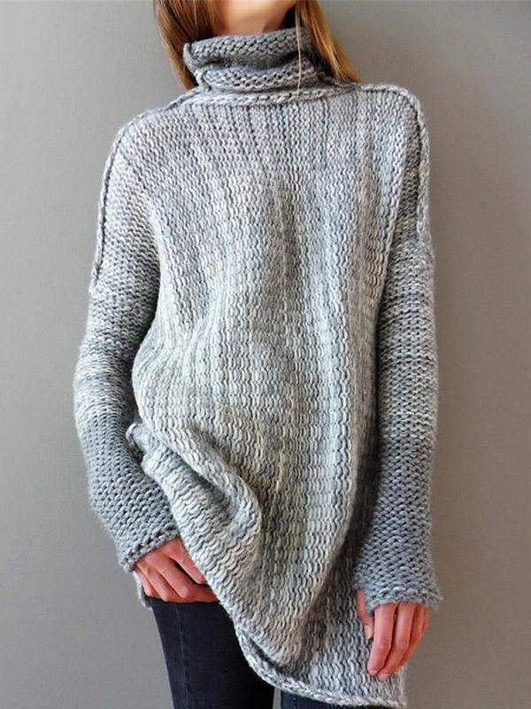 Levoire | Pull Col Roulé Avec Un Design Élégant Pour Femmes Gris clair