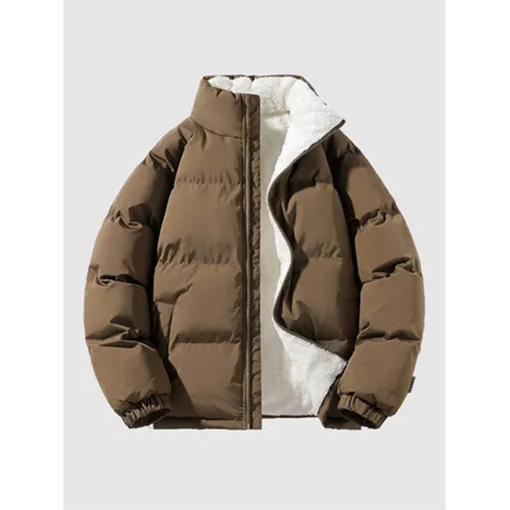 Levoire | Veste à capuche zippée chaude Braun