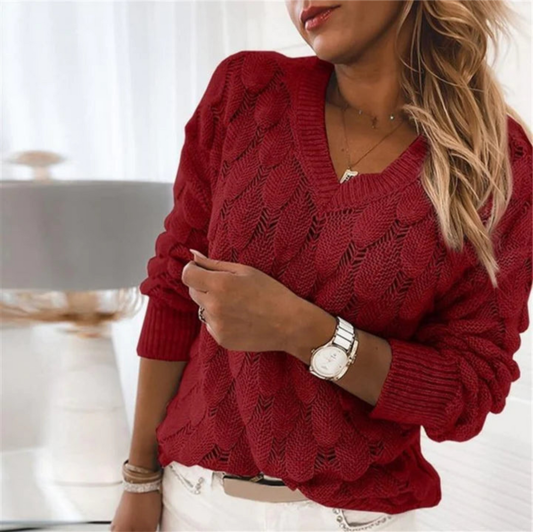 Levoire | En Col V Pull Femme Dans Le Regard Élégant Rot