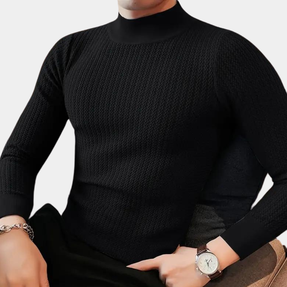 Levoire | Chauffant Pull FR Hommes Noir Blanc