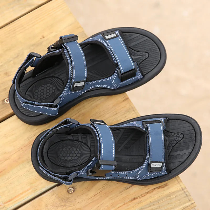 Levoire | Sandales Confort Hommes Noir