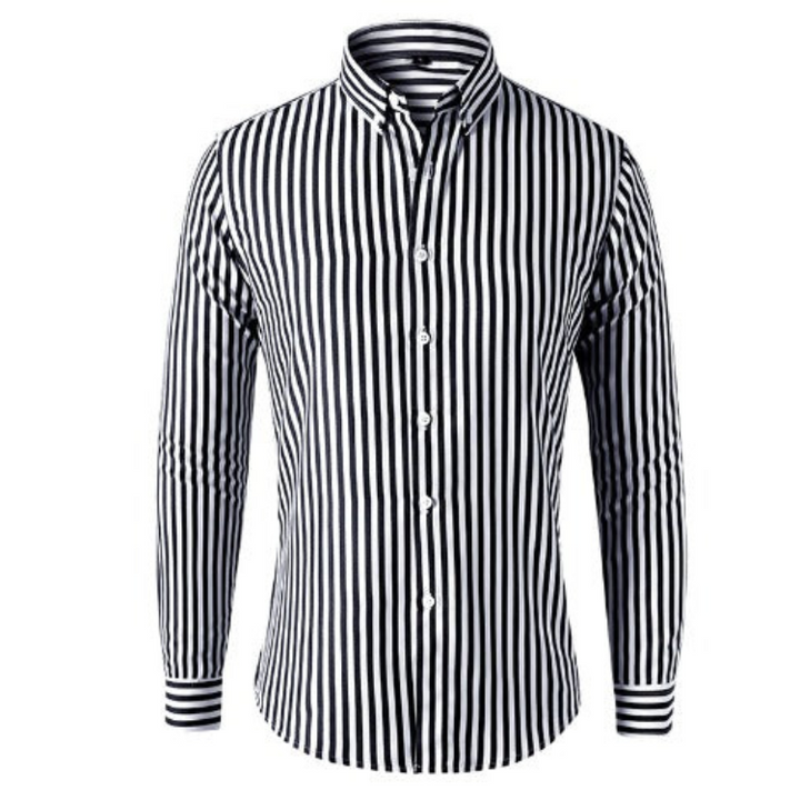 Levoire | Chemise pour hommes tendance et confortable à rayures pour hommes Noir