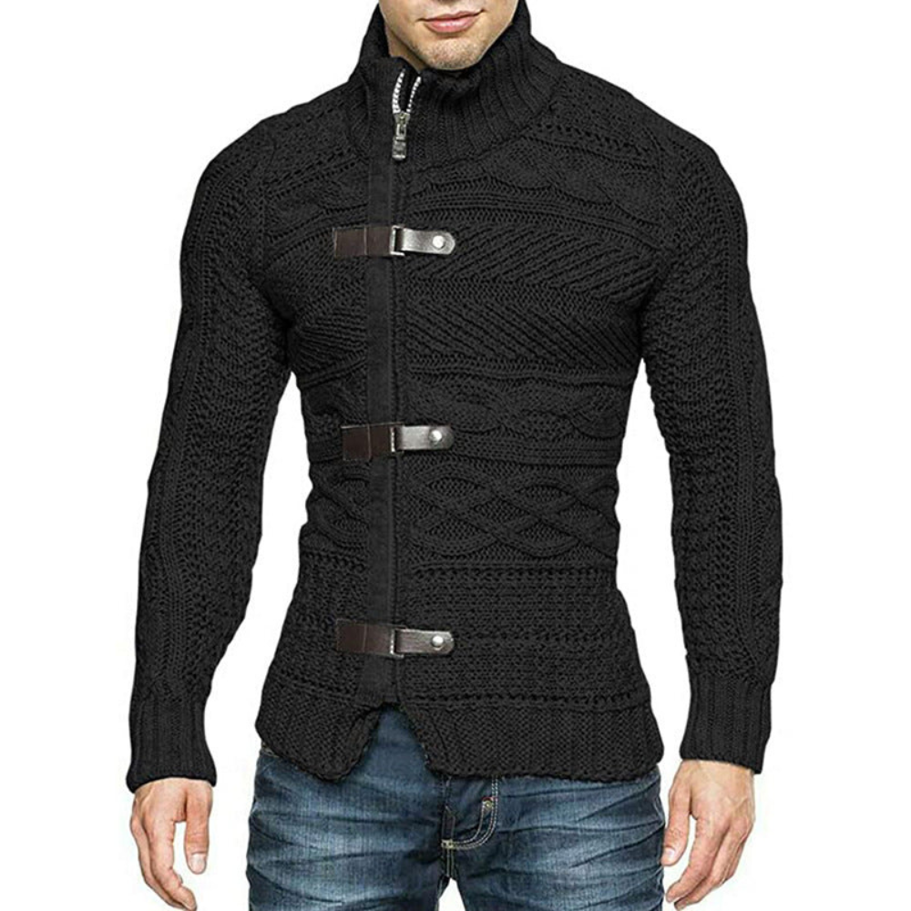Levoire | Pull Ajusté Avec Des Boutons Noir