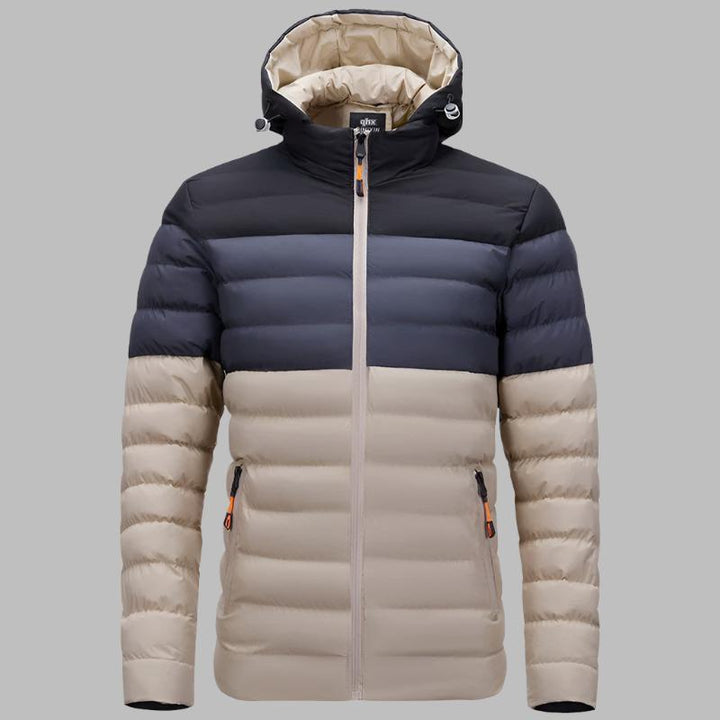 Levoire | Veste D'Hiver Légère Et Chaude Pour Hommes Avec Capuche Amovible Khaki