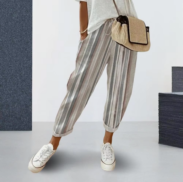 Levoire | Pantalon De Loisir Rayé Gris