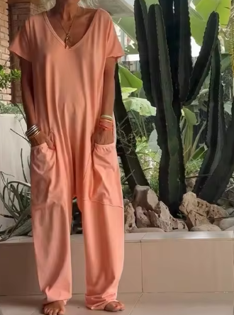 Levoire | Mode De Style Urbain Nouveaux Salopettes Ample Couleur corail