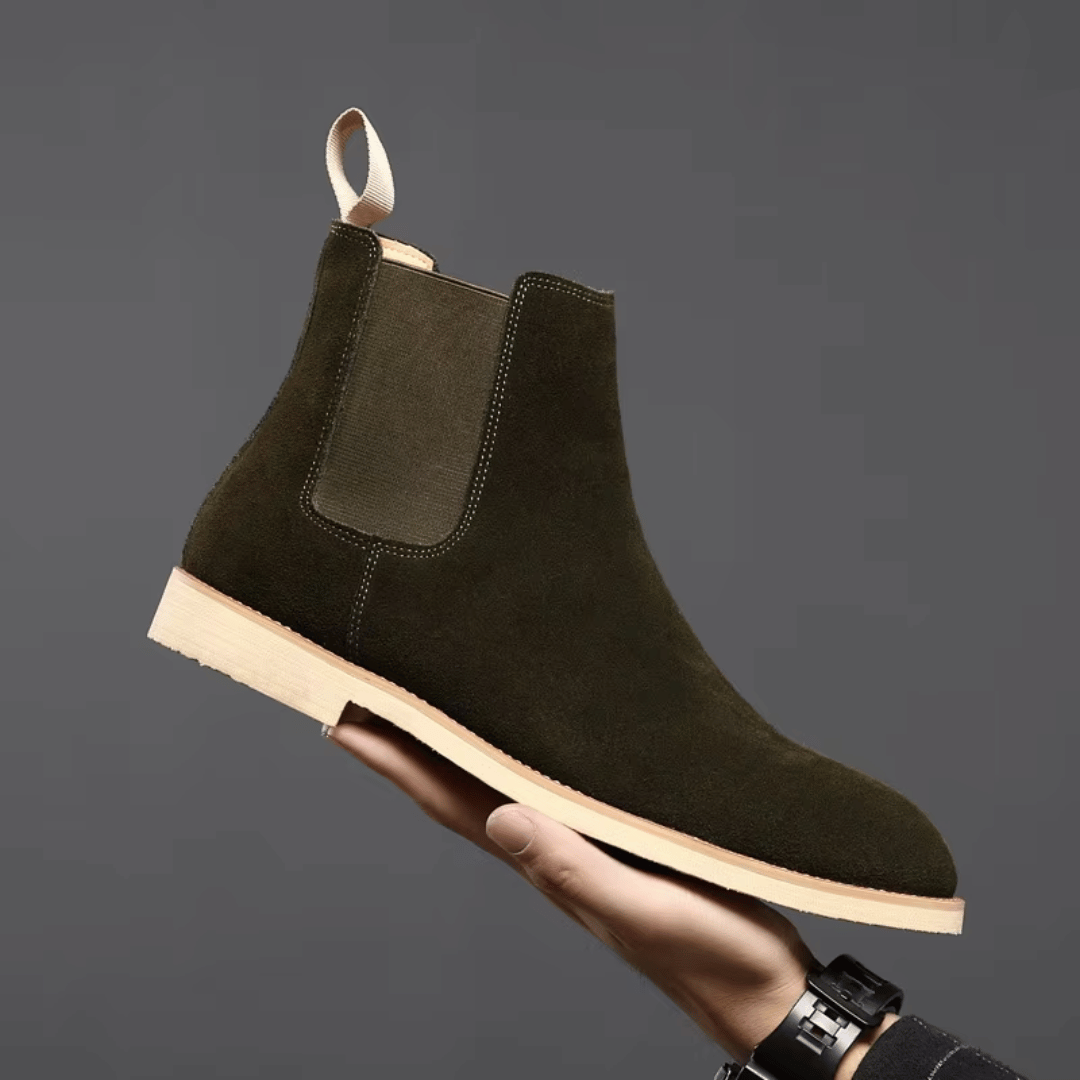 Levoire | Bottes En Daim Vert armée