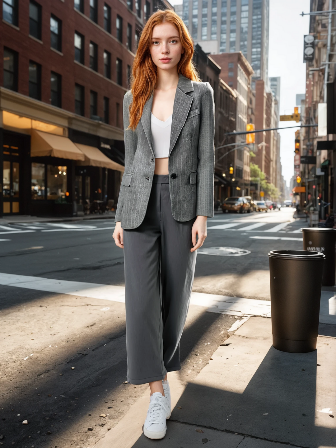 Levoire | Blend Yli Taille Rayé Veste Retournée