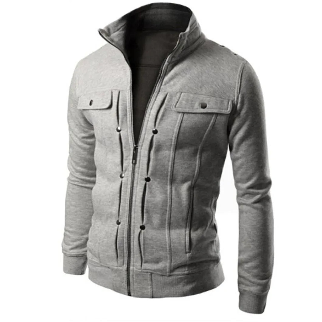Levoire | Veste À Manches Longues Chaude Avec Zip Gris