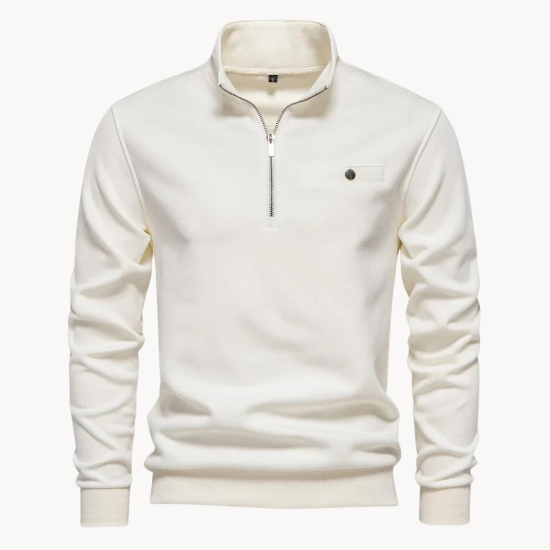 Levoire | Pull à manches longues à demi-zip chaud Beige