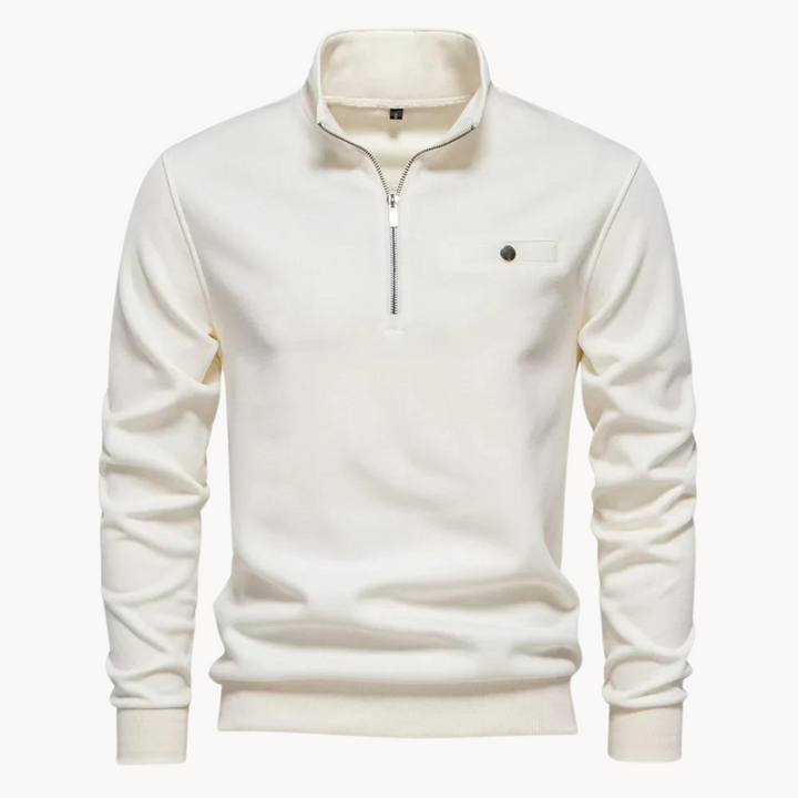 Levoire | Pull à manches longues à demi-zip chaud Beige