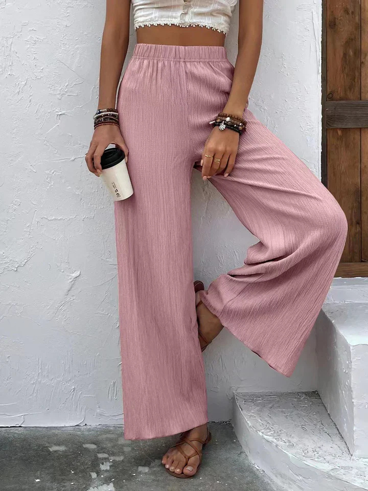 Levoire | Pantalon Taille Haute Pour Femmes Mûre au clair de lune