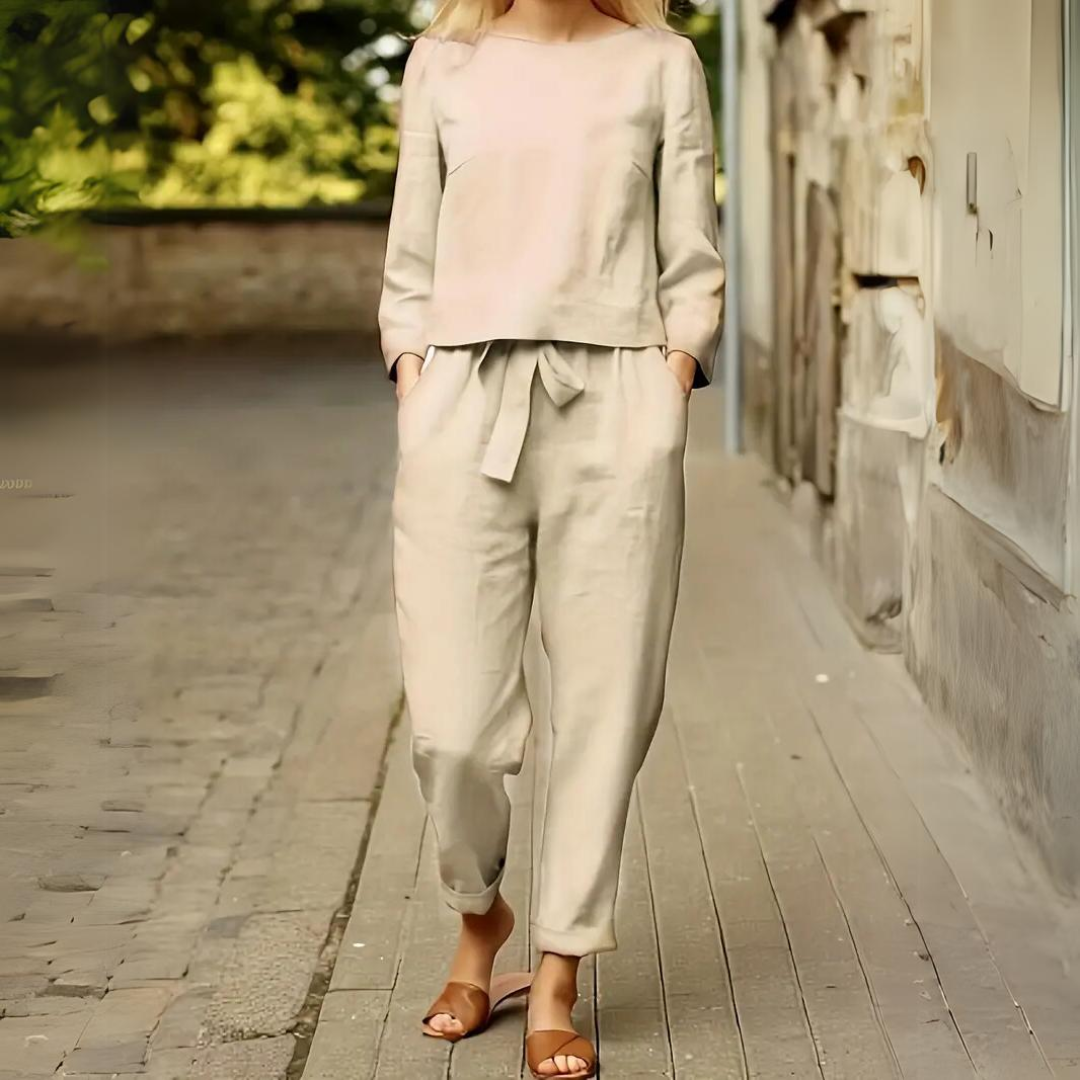Levoire | Ensemble Décontracté Deux Pièces Beige