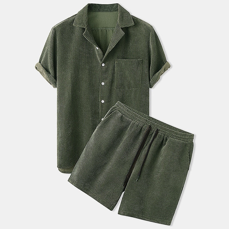 Levoire | Ensemble combiné pour hommes Ensemble élégant deux pièces pour le printemps/été Vert