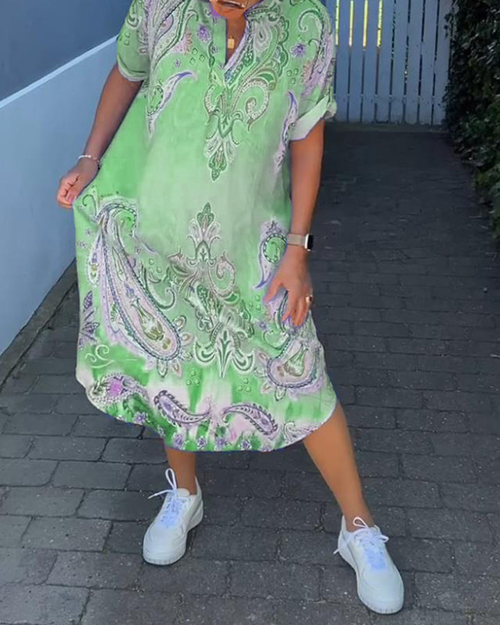 Levoire | Robe Avec Décolleté En V Et Manches Reversées