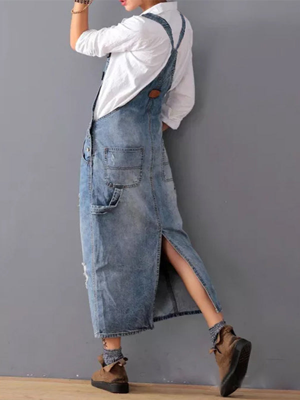 Levoire | Robe Salopette En Denim Pour Femmes