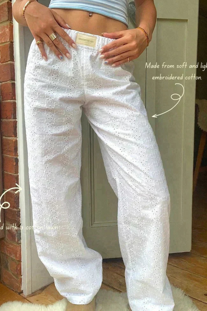 Levoire | Pantalon de lounge confortable et élégant pour femmes Blanc