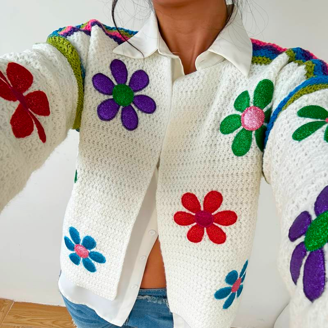 Levoire | Chaud Veste À Fleurs Brodée