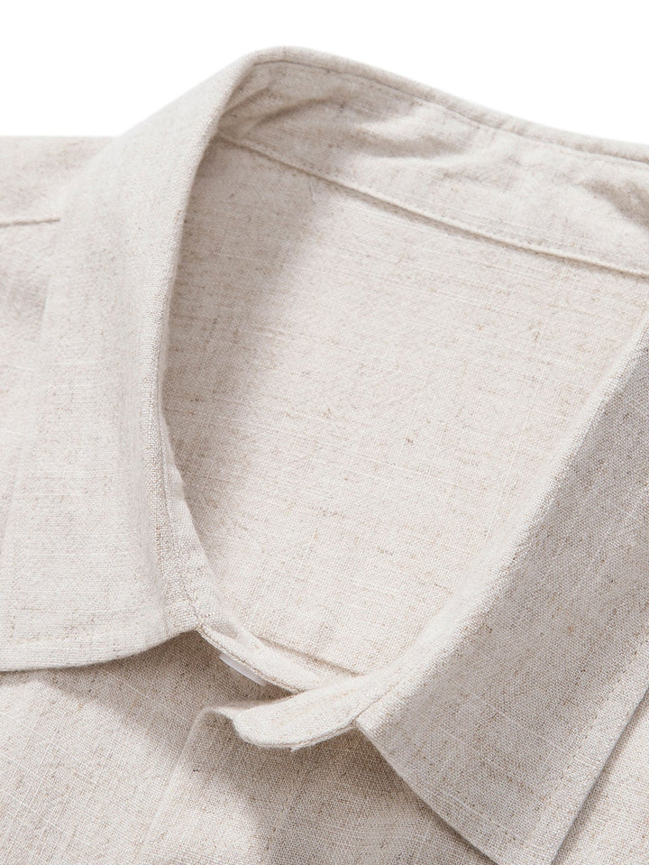 Levoire | T-Shirt En Mélange De Viscose À Boutons & Pantalons À Coupe Droite