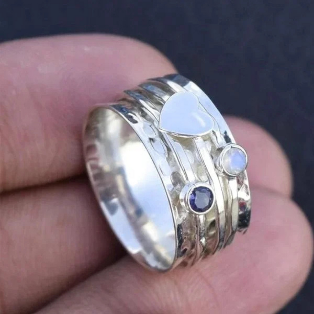 Levoire | Bague Cœur Spinner Argent