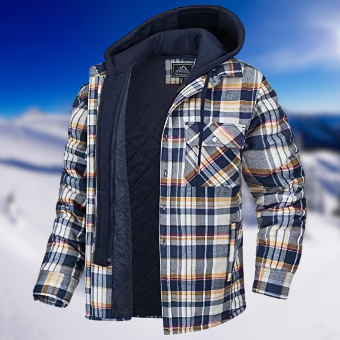 Levoire | Veste décontractée à motifs à carreaux Jaune Bleu