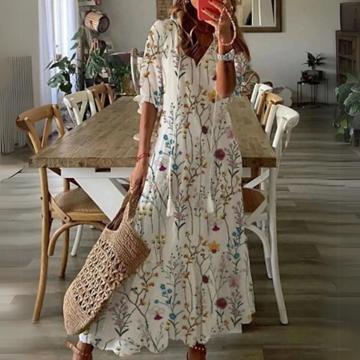 Levoire | Robe Maxi À Imprimé Floral Multicolore