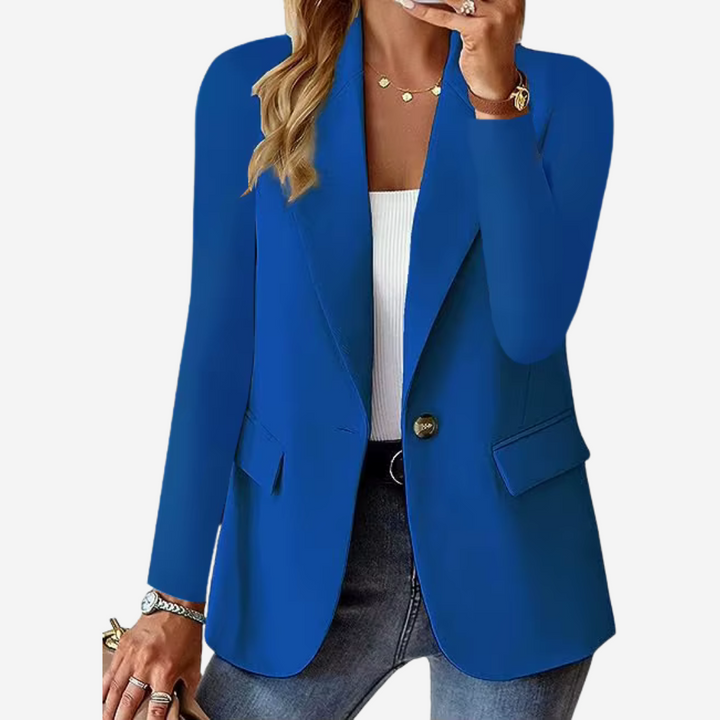 Levoire | Blazer D'Été Ajusté Extensible Pour Femmes Bleu