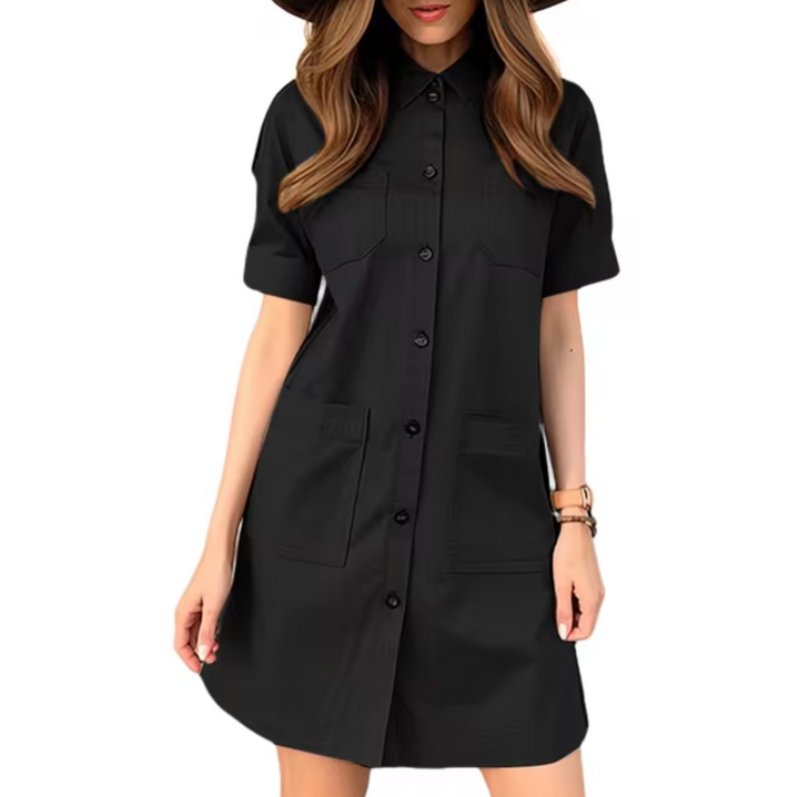 Levoire | Robe Chemise Cargo Noir